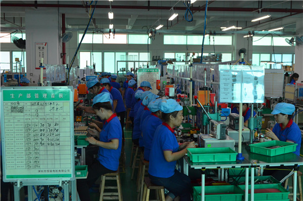 HJC黄金城无刷电机产线